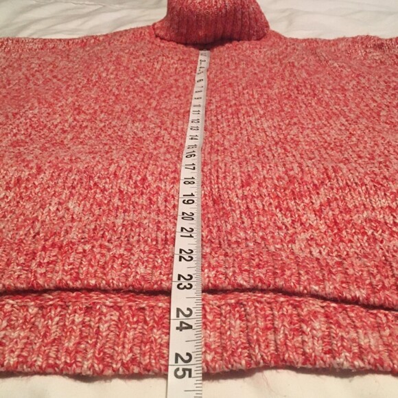 🎯3 for $30🎯 Sweater Womens XXL pink white heather turtleneck 80s 90s Oversized - Picture 6 of 7